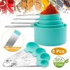 8Pcs Plastic Measuring Cups Kitchen Utensil Tools