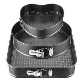 Non Stick Springform Cake Pan Bakeware Pan with Removable Bottom 3Pcs Per Set