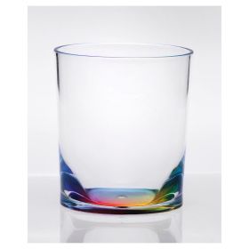 Designer Oval Halo Rainbow Acrylic DOF Tumbler Set of 4 (12oz)