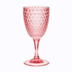 Diamond Cut Plastic Wine Glasses Set of 4 (12oz)