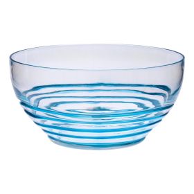 Designer Swirl Blue Acrylic Large Bowl