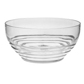 Designer Swirl Break Resistant Clear Acrylic Serving Bowl