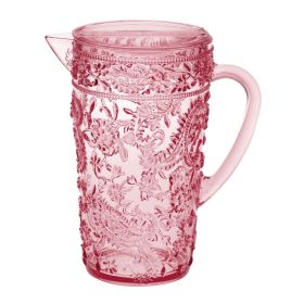 All Purpose 2.5 Quarts Designer Paisley Pink Acrylic Pitcher