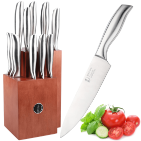 Ultra Sharp 12 Pieces Kitchen Knife Set with Block