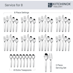 Boston Warehouse Kitchinox Chalet Stainless Steel Flatware Set