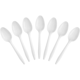 Comfy Plastic Spoons Disposable Cutlery Teaspoon Set, 1000-Pack