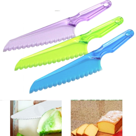 1pc Serrated Lettuce Plastic Chopper 7" Knife