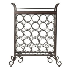 Dark Bronze Silvano Wine Rack 5x5 with Removable Tray