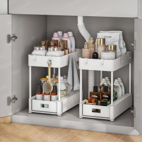 2 Pack Under Sink Bathroom Storage Organizers