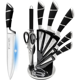 Blk 9-Pieces Kitchen Cutlery Set