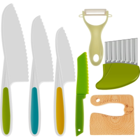 Plastic Safe Knife Set Include Wood Kids Safe Knife