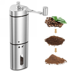 Hand Crank Pepper Conical Coffee Bean Grinder Stainless Steel