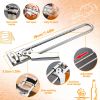 1pc Adjustable Can, Jar & Bottle Opener; Multifunctional Stainless Steel