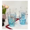 Designer Acrylic Swirl Blue Hi Ball Tumbler Set of 4 (20oz)