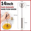 Semi-Automatic Egg Whisk Hand Push Egg Beater Stainless Steel Blender Mixer Whis