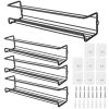 4Pcs Wall Mount Spice/Seasoning Rack Organizer