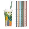 Eco Safe 8 In 1 Silicone Reusable Straws For HOT/COLD Drinks