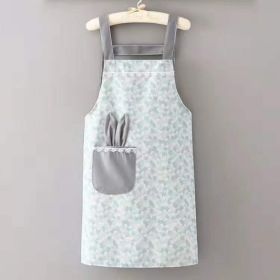 1pc Polyester Cotton Cooking Apron (Color: Green)