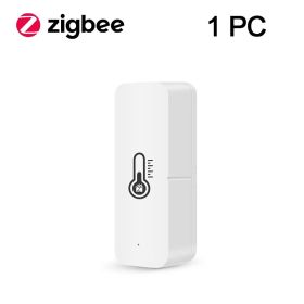 Tuya WiFi/Zigbee Smart Temperature Indoor Humidity Sensor (Color: TH02Z-1PC)