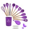 33pcs Wooden Handle Silicone Kitchen Utensils Set