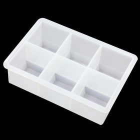 1pc Ice Cube Trays With Lid Food Flexible Easy Release Square Shaped Ice Maker (Color: 6 Ice Trays With Lids - Transparent Color)