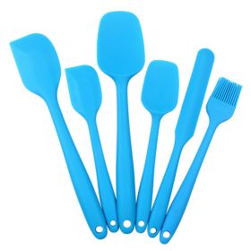 6pcs Silicone Kitchenware Set Scraper; Spatula; Baking Tools (Color: 6PCS Blue)