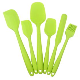 6pcs Silicone Kitchenware Set Scraper; Spatula; Baking Tools (Color: 6PCS Green)