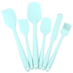 6pcs Silicone Kitchenware Set Scraper; Spatula; Baking Tools (Color: 6PCS Maca Blue)