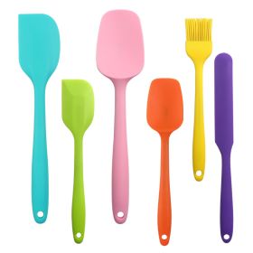 6pcs Silicone Kitchenware Set Scraper; Spatula; Baking Tools (Color: 6PCS Color)