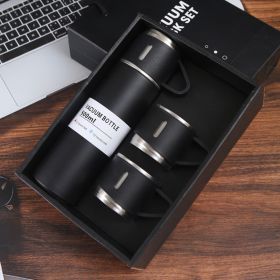 1pc/1Set Stainless Steel Thermal Cup With Gift Box Set (Color: Black + Gift Box + 2 Cup Covers)