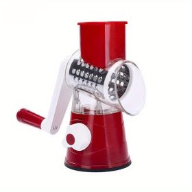 1 Set; 4in1; Vegetable Slicer; Multifunctional Fruit Slicer; (Color: Red)