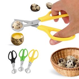 HILIFE Multifunction Cigar Cutters Quail Egg Shell Scissors (Color: Yellow)