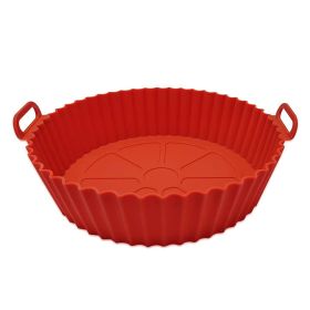 Air Fryer Silicone Pot Basket (Color: 1PCS Crimson)