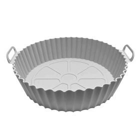 Air Fryer Silicone Pot Basket (Color: 1PCS Gray)