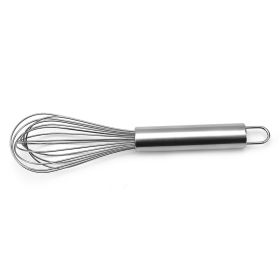 1pc Stainless Steel Whisk; Beating And Stirring; (size: 10in Stainless Steel Egg Beater)