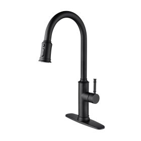 Kitchen Faucet with Pull Out Spraye (Color: Matte Black)