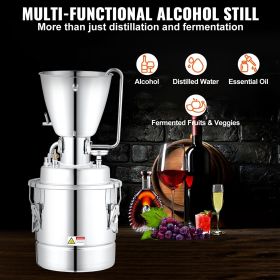 VEVOR Alcohol Distiller Machine Brewing Equipment DIY Whiskey Home Still (Capacity: 3 Gal)