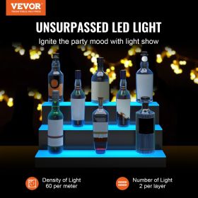 VEVOR LED Lighted Liquor Bottle Display Bar Shelf RF & App Control (Layers: 3 Layers)