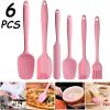 6pcs Silicone Kitchenware Set Scraper; Spatula; Baking Tools