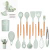 33pcs Wooden Handle Silicone Kitchen Utensils Set